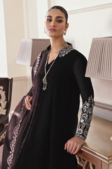 3Pcs Black Luxury Embroidered Dress