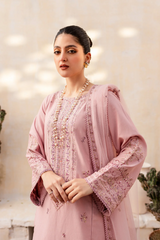 light pink harper long dress 3pc for women