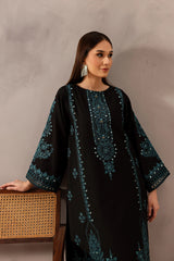 Misha Black 2Pc - Embroidered Cotton Dress