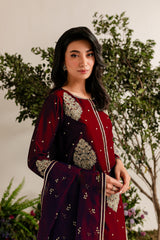 IMPERIAL EMBROIDERED 3PC Winter Dress
