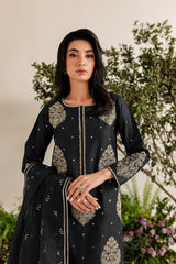 IMPERIAL BLACK 3PC EMBROIDERED Dress