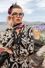 MARIA B FORMALS PRINTED EMBROIDERED DRESS - 3 PC