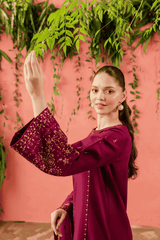 Sereia formal semi formal women dress inBurgandy maroon color