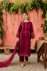 Sereia formal semi formal women dress inBurgandy maroon color