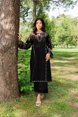 Smoky 2Pc Embroidered Winter Cambric Dress