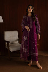 Masooma 3Pc - Embroidered Cambric Dress