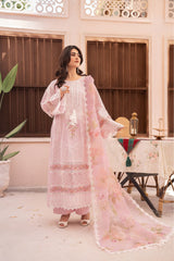3 Pc KAMRMA Pink EMBROIDERED DRESS