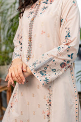 2-Pc Crystal White Embroidered Irish Dress