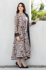 This is frmal dress for women in DIGITAL PRINTED COTTON SATIN