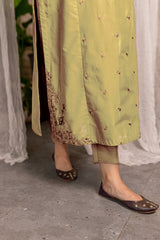 Afeefa Gold 2Pc Embroidered Dress