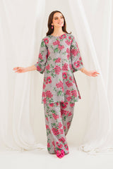 Bloom 3Pc Printed Winter Dress