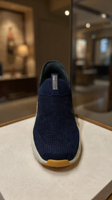 Comfortable blue casual shoes pair