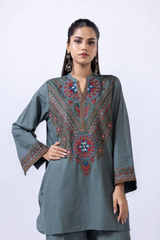 Teal Blue Embroidered 2-Piece Suit – Premium Collection by Lalazar