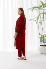 Deep Sea Maroon 2Pc Embroidered