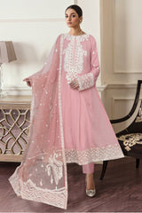 3-Pc Aina Luxry Pret Embroidered Chiffon Dress