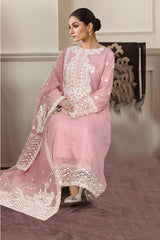 3-Pc Aina Luxry Pret Embroidered Chiffon Dress