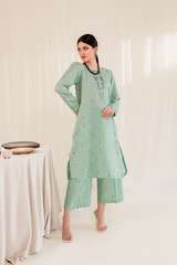 Remo sky blue light grey open women shirt and trouser