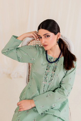 Remo sky blue light grey open women shirt and trouser