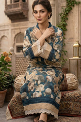 Floral Elegance - Printed Lawn 2-Piece Stitched Suit