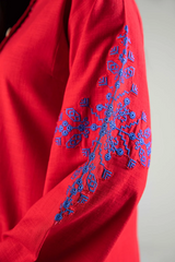 MBR 2Pc Embroidered Winter Cambric Dress