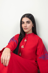 MBR 2Pc Embroidered Winter Cambric Dress