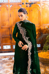 Yumna Mongia Green 3Pc Embroidered