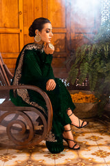 Yumna Mongia Green 3Pc Embroidered