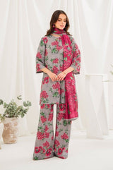 Bloom 3Pc Printed Winter Dress