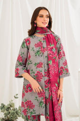 Bloom 3Pc Printed Winter Dress