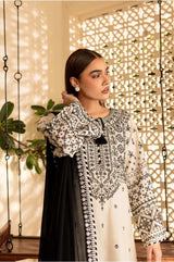 White Jewel 3Pc - Embroidered Lawn Dress