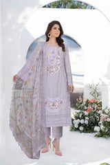 KARMA Lilac 3Pc Embroidered Lawn Dress