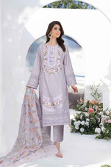 KARMA Lilac 3Pc Embroidered Lawn Dress