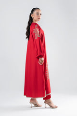 maria b red long shirt style women dress