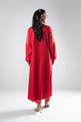 maria b red long shirt style women dress