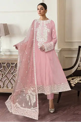 Trouser detail of Aina embroidered chiffon dress