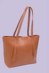 Classic Kalra Brown Leather Tote Bag