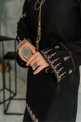 BLACK Rose 2Pc Embroidered Dress