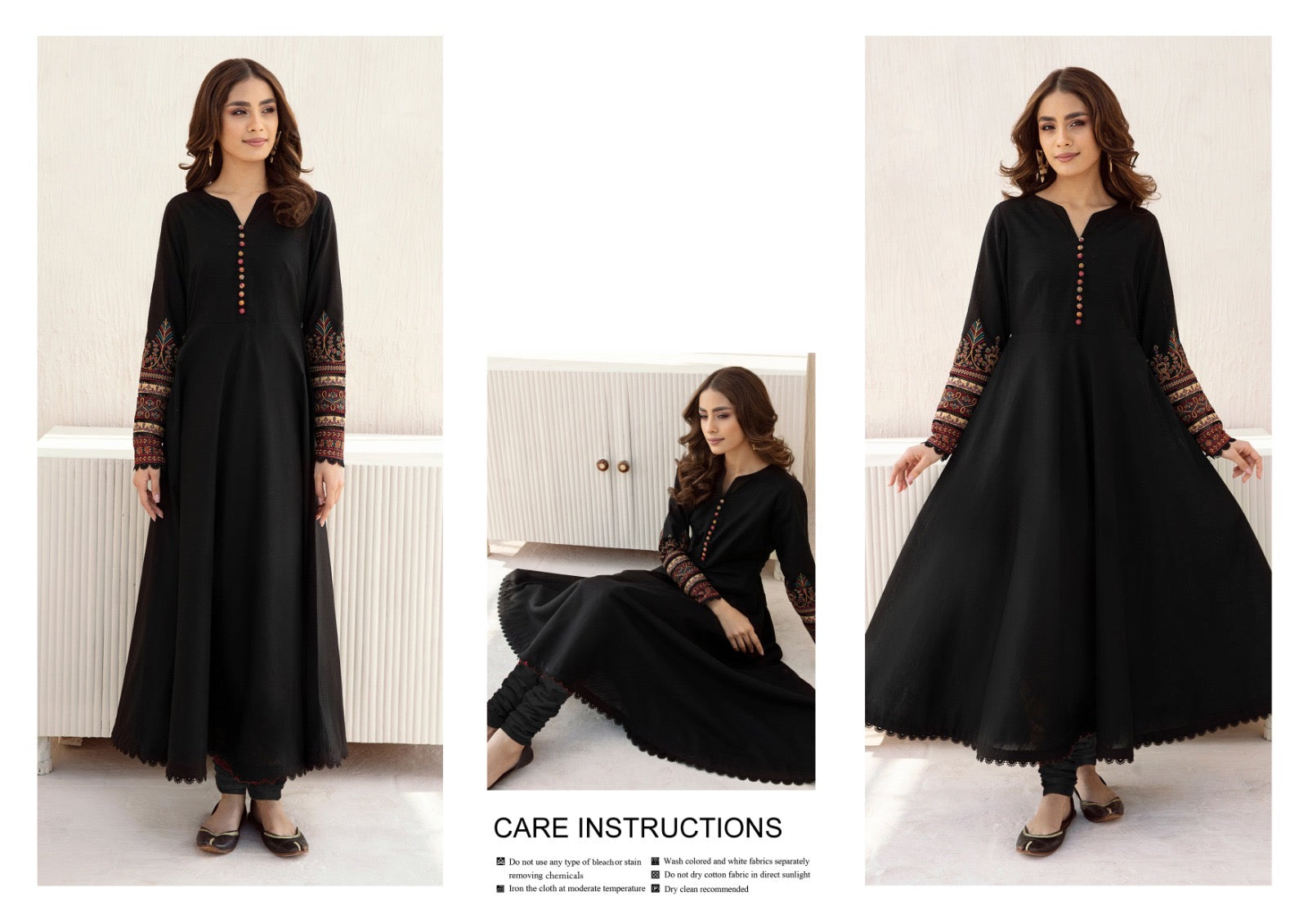 Meerab Embroidered Flared Kurti 2-Piece Suit for Women