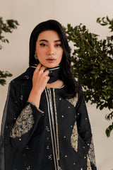 IMPERIAL BLACK 3PC EMBROIDERED Dress