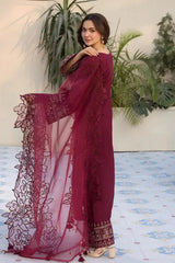 Rangreza Janan – Cambric 3-Piece Suit with Sequin Embroidery