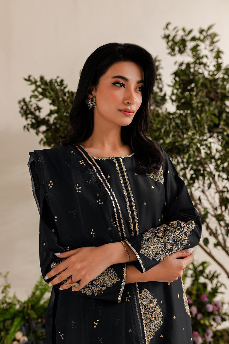 IMPERIAL BLACK 3PC EMBROIDERED Dress