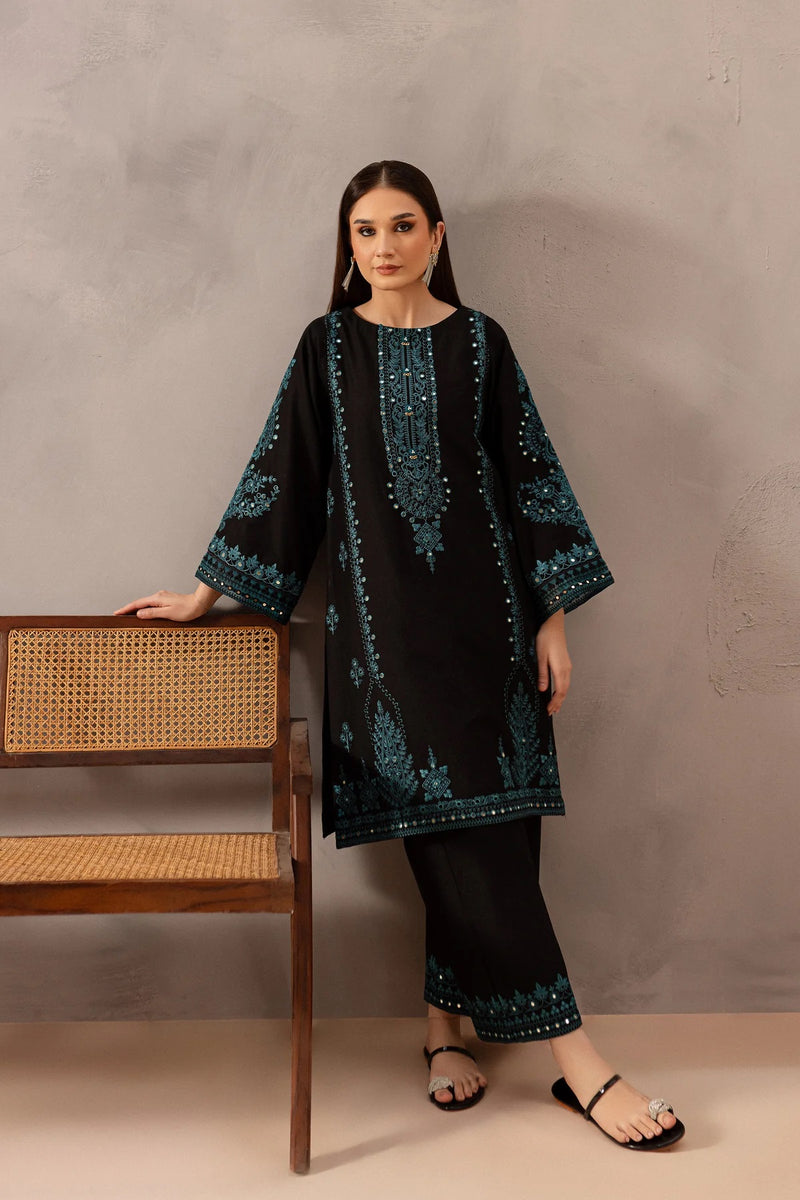 Misha Black 2Pc - Embroidered Lawn Dress