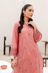 Candied Peach 2Pc Embroidered Dress