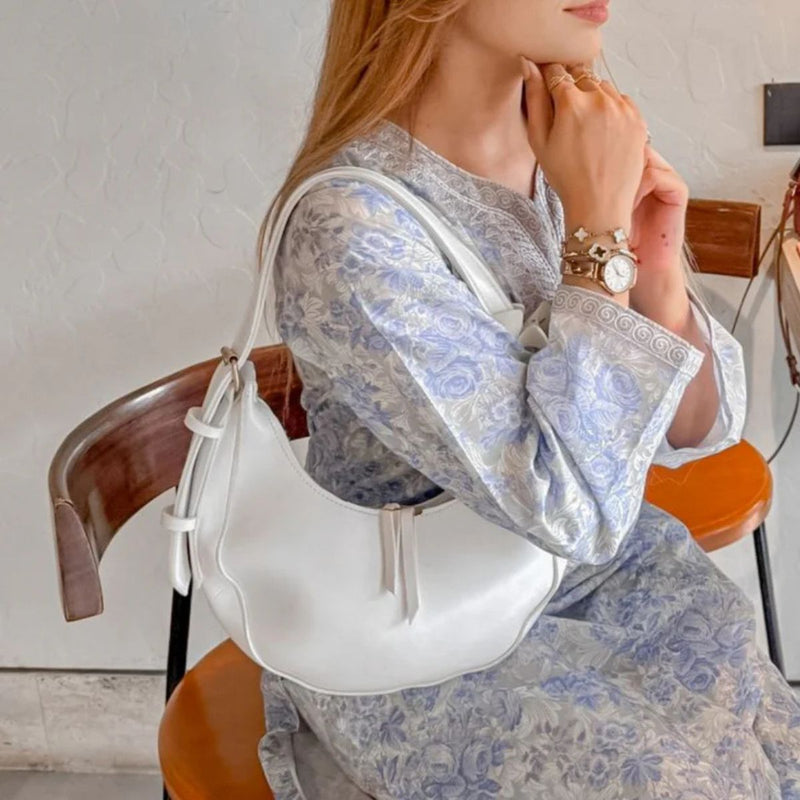 Claudia White Hobo Bag