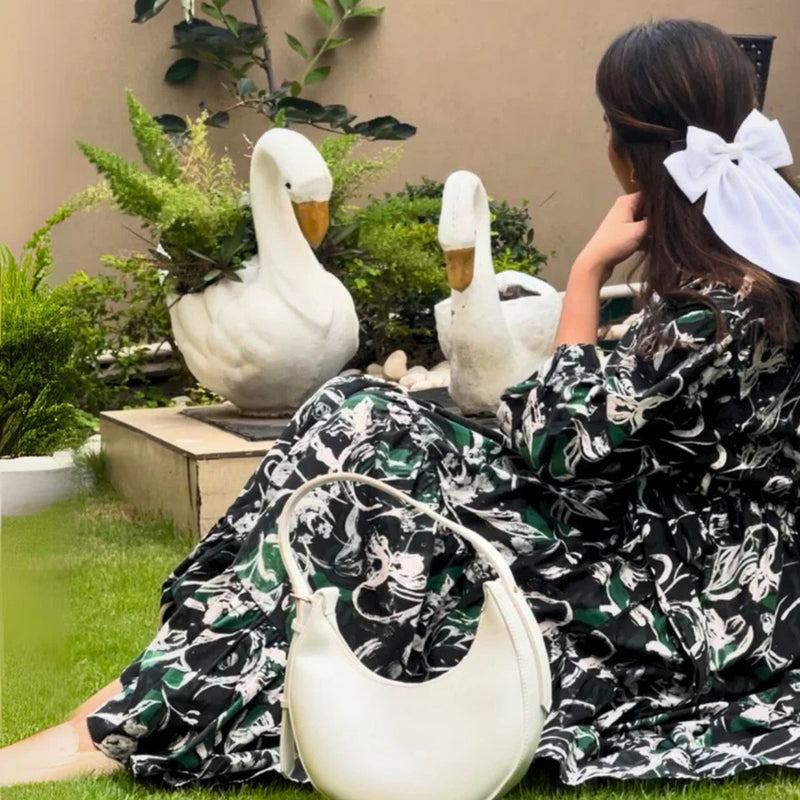 Claudia White Hobo Bag