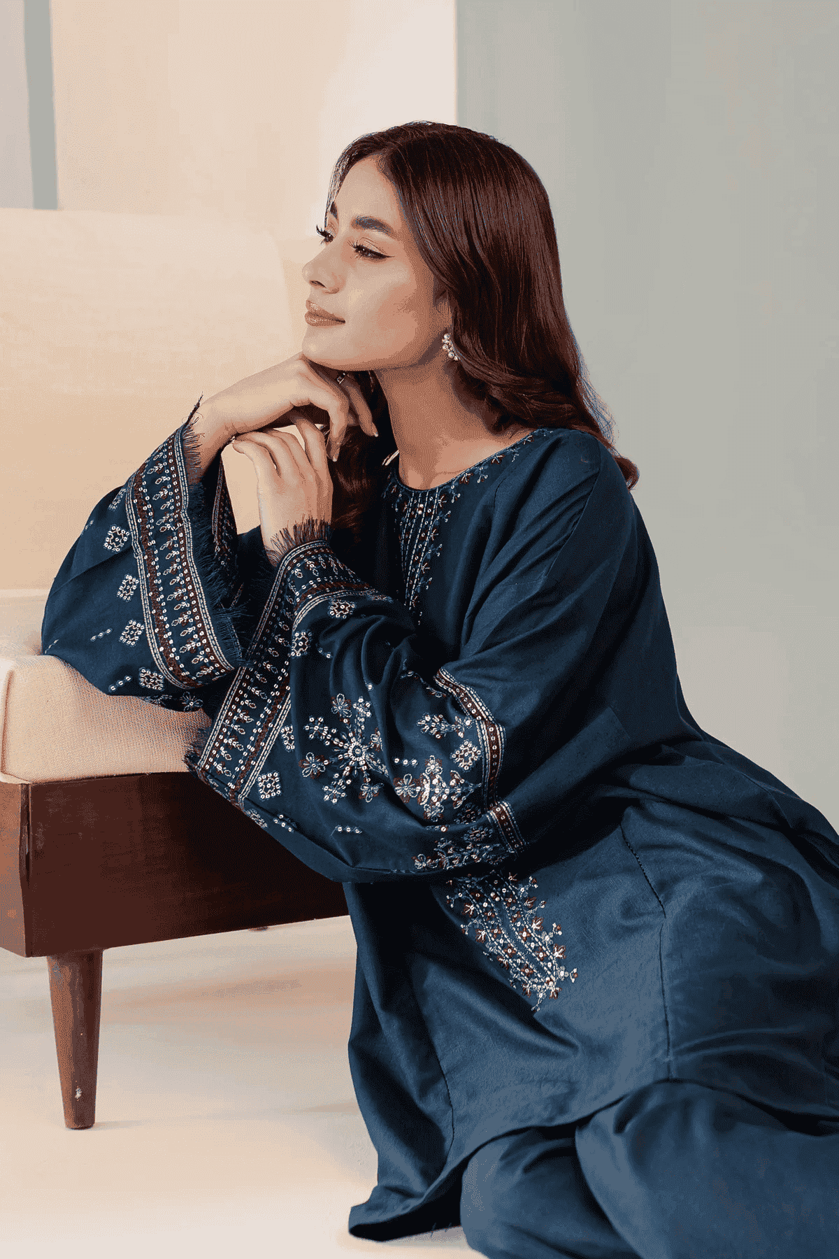 Sooya 2Pc Embroidered Lawn Dress