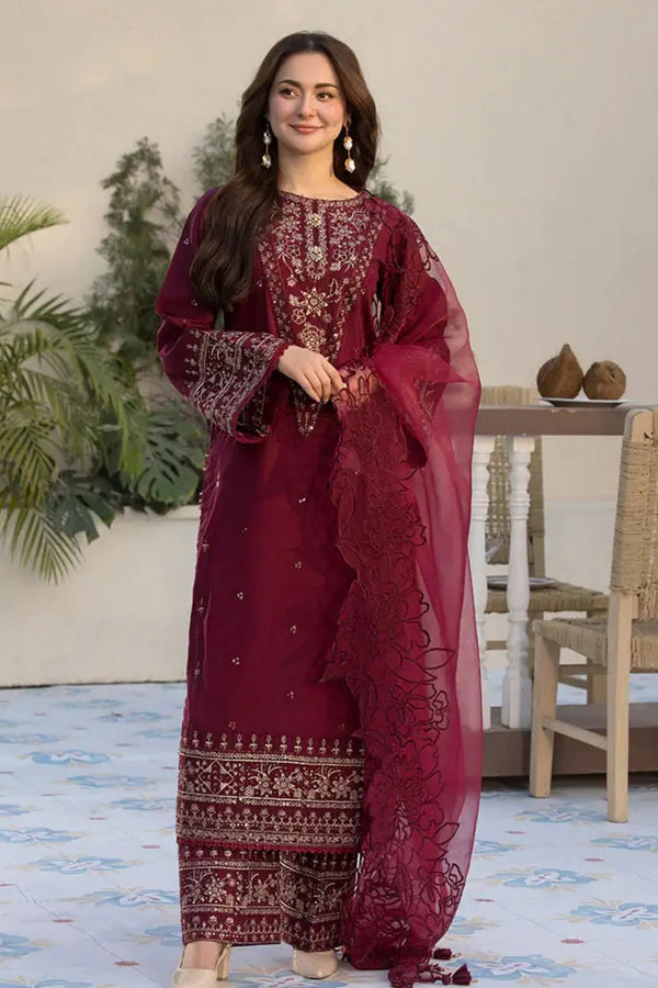 Rangreza Janan – Cambric 3-Piece Suit with Sequin Embroidery