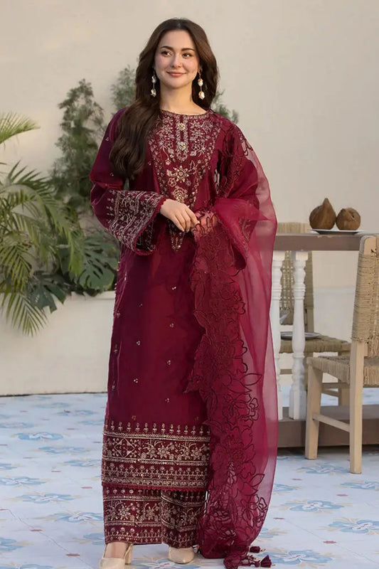 Rangreza Janan – Cambric 3-Piece Suit with Sequin Embroidery