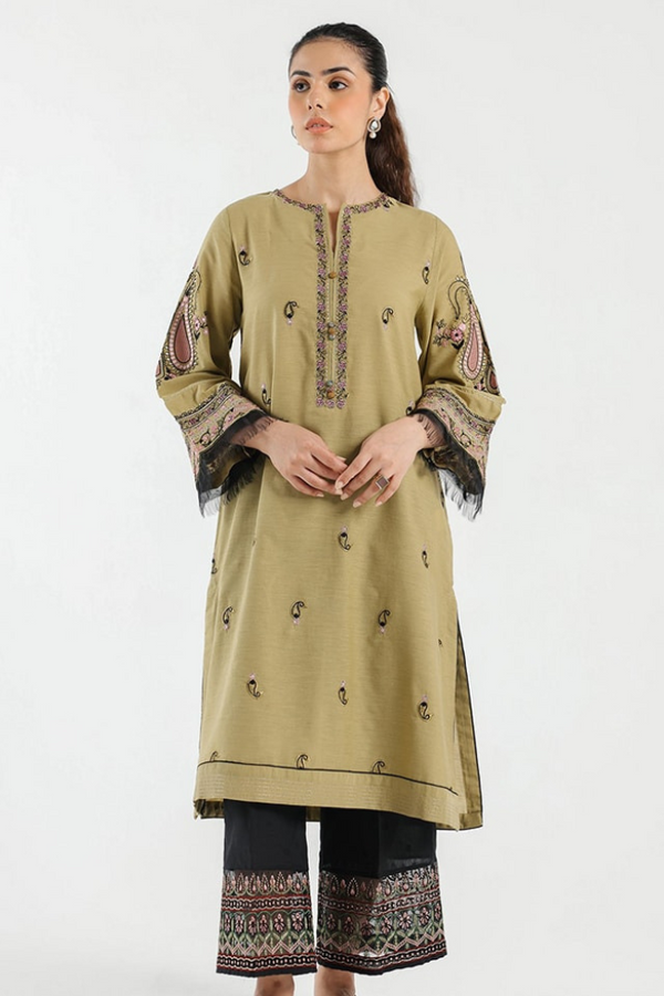 Apple Green 2Pc Embroidered Lawn Dress