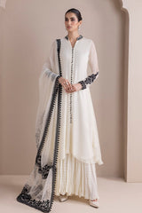 3 Pc BAREERA EMBROIDERED CHIFFON DRESS